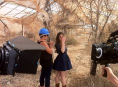 La rondeña, durante el rodaje del videoclip en la isla de Tenerife. // María Villalón