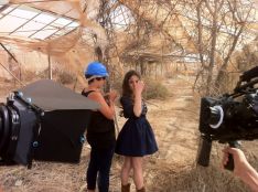 La rondeña, durante el rodaje del videoclip en la isla de Tenerife. // María Villalón