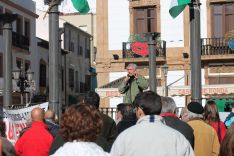 Diego Cañamero, durante su intervención en el acto que se desarrolló en la Plaza del Socorro. // CharryTV