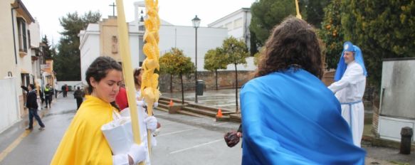 Los hermanos de La Pollinica han conocido la decisión de la Junta de Gobierno minutos antes de la hora prevista para la salida procesional.  // CharryTV