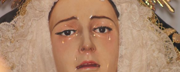 Detalle del rostro de María Santísima en la Soledad. // CharryTV