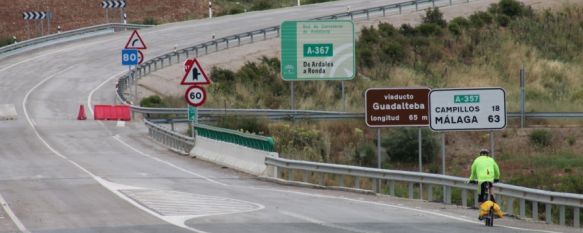 Estado actual del tramo cortado de la carretera A-367. // CharryTV