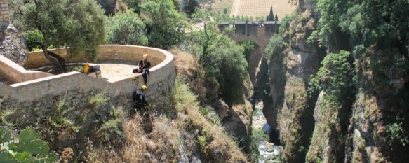 Los bomberos ampliaron ayer la búsqueda a los Jardines de Cuenca. // CharryTV