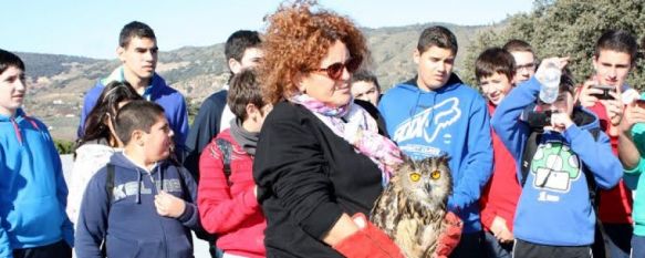 El IES Gonzalo Huesa participa en una jornada de repoblación en el parque periurbano de La Dehesa, También se ha procedido a dejar en libertad a un ejemplar de búho real tras haberse recuperado de sus heridas, 05 Dec 2013 - 18:41