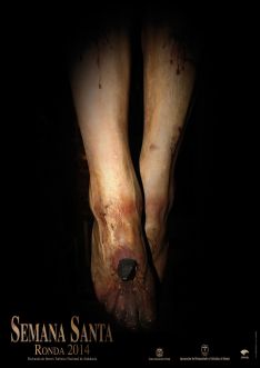 La obra muestra un detalle del Santísimo Cristo de la Sangre. // José Avilés