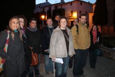 Los concejales de la oposición, en la plaza Duquesa de Parcent. // CharryTV