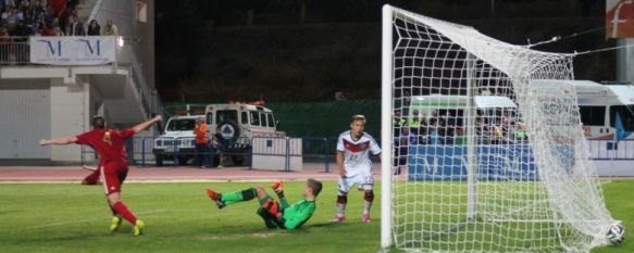 Ronda se volcó con la Selección Española Sub-17 en la victoria ante Alemania (2-0), El combinado de Santi Denia fue superior y acabó imponiéndose en la recta final con goles de Pepelu y Burnic, en propia puerta, 09 Oct 2014 - 22:45