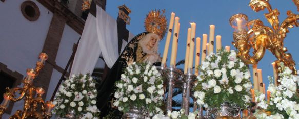 María Santísima en la Soledad, en su salida desde La Merced. // CharryTV