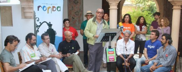 El patio mudéjar del Palacio de Mondragón acogió el acto de presentación de las candidaturas andaluzas de EQUO al Congreso de los Diputados. // Manuel Guerrero