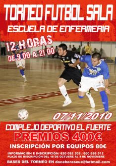 Cartel del torneo de fútbol sala de la E.U. de Enfermería. // CharryTV