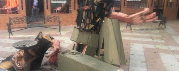 Imagen de la escultura tras los hechos vandálicos. // CharryTV Imagen de la escultura tras los hechos vandálicos. // CharryTV