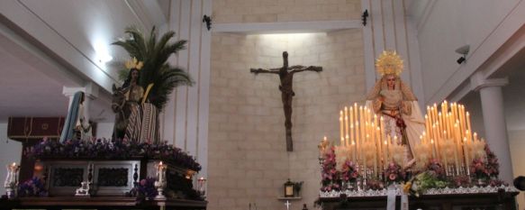 Nuestro Padre Jesús en su Entrada Triunfal en Jerusalén y la Virgen de la Paloma, en el interior del templo // CharryTV