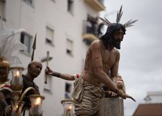 Nuestro Padre Jesús en la Columna estrenaba la restauración y dorado de su trono, a cargo del Consejo Consultivo y hermanos de la hermandad. // Juan Velasco 