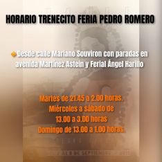 Horario del trenecito de feria. // CharryTV