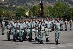 Imagen de la parada militar, celebrada en la Plaza de Armas del Acuartelamiento de Ronda // Juan Velasco