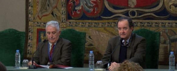 El presidente del Instituto de Estudios de Ronda y la Serranía, José Antonio Castillo, junto al director de la Real Maestranza de Caballería, Ignacio Herrera. // CharryTV