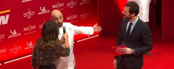 Benito Gómez durante la Gala de Guía Michelín celebrada anoche en Sevilla. // Guía Michelín