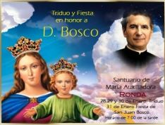 Estos días el Santuario de María Auxiliadora acoge el triduo a Don Bosco. // CharryTV
