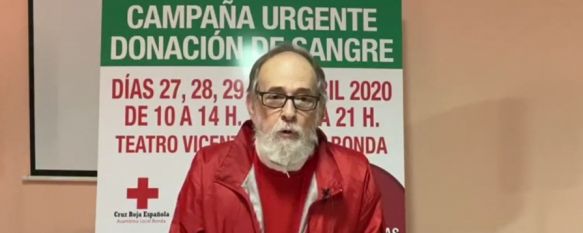 El presidente de la Asamblea local de Cruz Roja en Ronda ha explicado que los Cuerpos y Fuerzas de Seguridad facilitarán la llegada de los donantes. // CharryTV