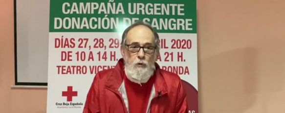 Cruz Roja organiza una campaña extraordinaria de donación de sangre la próxima semana, Los interesados deberán pedir cita telefónica para poder donar los días 27, 28, 29 y 30 de abril en el vestíbulo del Teatro Municipal Vicente Espinel, 20 Apr 2020 - 10:39