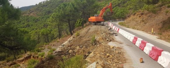 El objetivo de la actuación es la mejora de la plataforma de la vía, el drenaje y los elementos de contención. // Diputación de Málaga