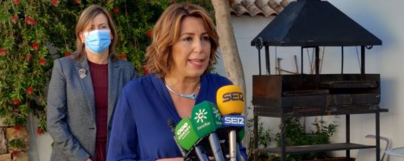 El PSOE propone ubicar en Ronda una extensión de la Universidad de Málaga, La presidenta de la formación en Andalucía, Susana Díaz, ha visitado la bodega BadMan Wines y el Camino del Albacar, junto a Ruiz Espejo e Isabel María Aguilera, 28 Oct 2020 - 13:57