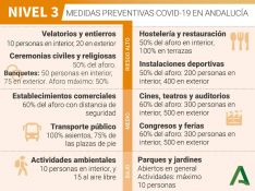 Con el registro de una menor tasa de ingresos, el Área Sanitaria de la Serranía baja del Nivel de Alerta 4 al 3. // Junta de Andalucía