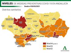 Una semana más el Área Sanitaria Serranía permanece en el nivel 4 de alerta COVID, al igual que otros dos distritos andaluces. // Junta de Andalucía