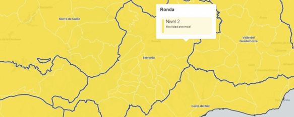 Ronda se encuentra en Nivel 2 de Alerta COVID desde el pasado 19 de marzo, con una mayor flexibilidad de aforos y horarios. // Junta de Andalucía