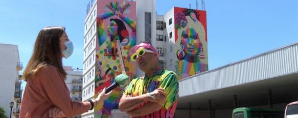 Okuda San Miguel: “Me parece una maravilla transformar el skyline de una ciudad”, Conversamos con el artista santanderino sobre su intervención junto a la estación de autobuses con la creación de dos murales, la primera en Andalucía, 14 May 2021 - 19:33