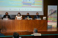 Antonio Sanz, viceconsejero de Presidencia de la Junta de Andalucía, ha asistido a la inauguración institucional del curso centrado en la despoblación. // FGUMA