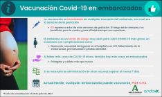 Los profesionales sanitarios inciden en la importancia de que se vacunen las embarazadas. // Junta de Andalucía