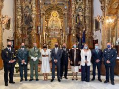 Representantes institucionales y de los diferentes cuerpos de seguridad han acudido a la misa celebrada en el Santuario de la Virgen de la Paz // CharryTV