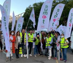 Todas las organizaciones sindicales tuvieron representación en la manifestación. // Antonio Orozco