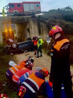 El herido recibió asistencia sanitaria de manera inmediata // Protección Civil