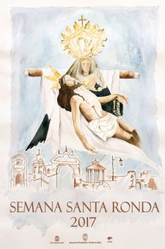 Lobato fue la autora del cartel anunciador de la Semana Santa de Ronda en el año 2017  // Lola Lobato