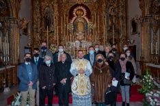 El Reverendo Salvador Aguilera ofició la eucaristía del pasado sábado, octavo día de la Devota Novena. // Hermandad de la Paz Ronda