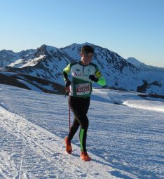 Porras en la el Campeonato de España de Snowrunning, celebrado en el Centro de Esquí Nórdico Larra-Belagua (Navarra) // Raúl Porras