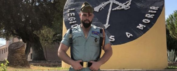 El legionario Pérez Sánchez, en una imagen de archivo en el Cuartel de La Legión en Ronda // CharryTV