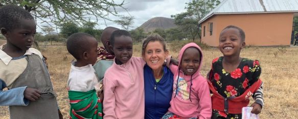 Patricia Díaz vivía en julio de 2021 su última experiencia de voluntariado, en Tanzania. // Patricia Díaz