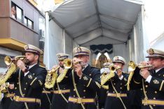 La Banda de Cornetas y Tambores Gran Poder de Coria del Río acompañó a Nuestro Padre Jesús del Prendimiento. // Paloma González