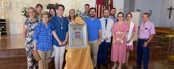 García ha quedado muy satisfecho con el resultado de la obra, cuya elaboración le fue encomendada tras Semana Santa. // Hermandad de la Pollinica