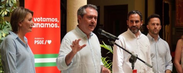 Juan Espadas promete en Ronda la mejora de la sanidad y las infraestructuras de la comarca, El candidato del PSOE a la Presidencia de la Junta de Andalucía ha participado en un acto del partido en el Círculo de Artistas, 15 Jun 2022 - 16:40