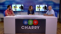 Fran Gil y Óscar Gutiérrez en el plató de Charry TV // CharryTV