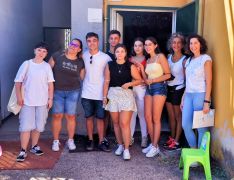 En la imagen, los estudiantes durante su primer día de trabajo en un campus deportivo. // IES Pérez de Guzmán