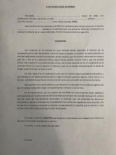 Documento de alegación que repartió el Ayuntamiento de Ronda en la reunión // CharryTV