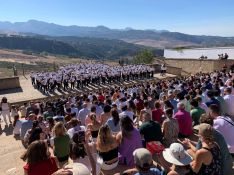 El concierto de la Banda de Cornetas y Tambores de las Tres Caídas de Sevilla que llenó el auditorio de Blas Infante en la tarde del sábado // CharryTV