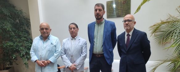 Jesús Vázquez, primer teniente de alcalde; Curro Vázquez, presidente de APYMER; José María Lacomba, gerente de Efinconsulting y Luis María Sánchez, gerente de Green Cities  // Paloma González 