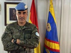 El teniente coronel Miguel Ángel Pérez Franco, jefe del SPANBATT // Manolo Guerrero
