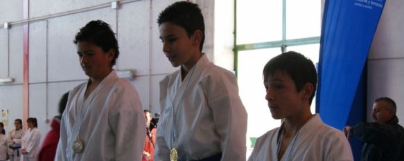 El C.D. Bushido debuta con buen pie en la Liga Provincial de Kárate, Un total de 53 alumnos del club rondeño participaron en la prueba celebrada en el pabellón polideportivo de Villanueva de Tapia, 13 Feb 2012 - 22:04